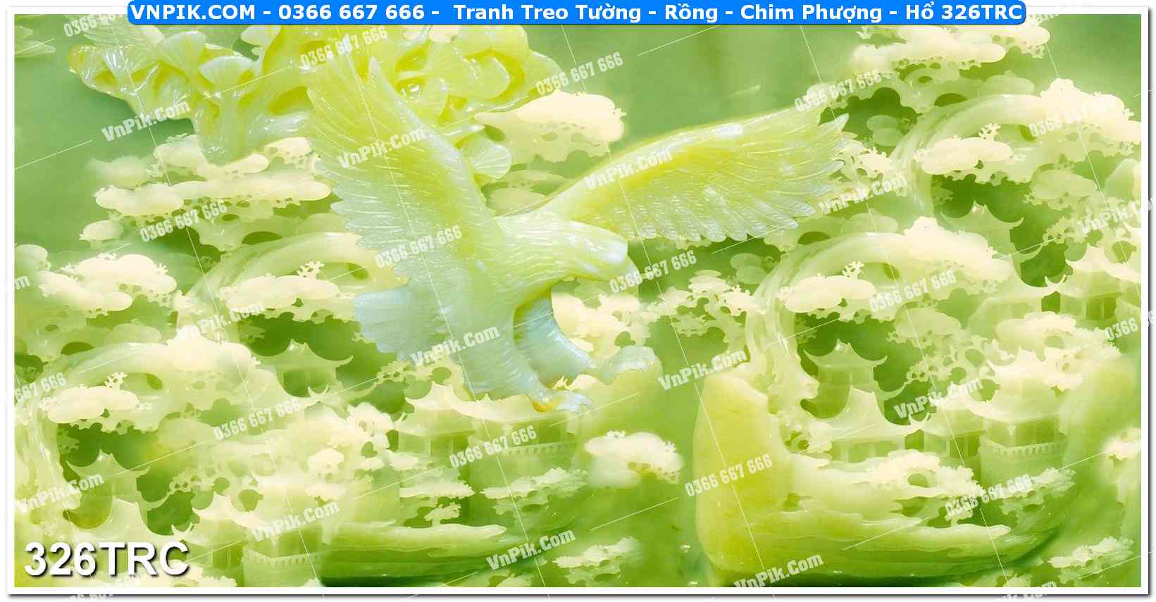 Tranh Treo Tường – Rồng – Chim Phượng – Hổ 326TRC