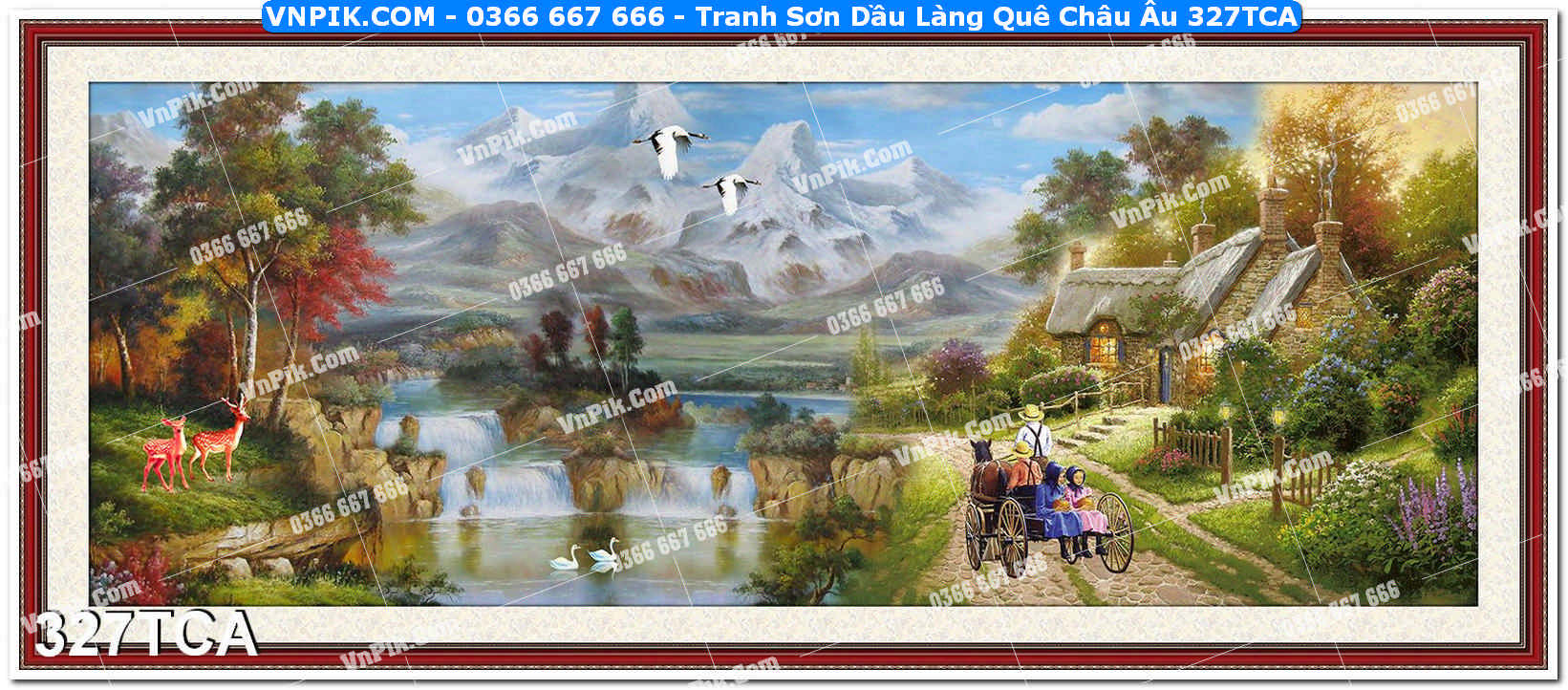 Tranh Sơn Dầu Làng Quê Châu Âu (327TCA)