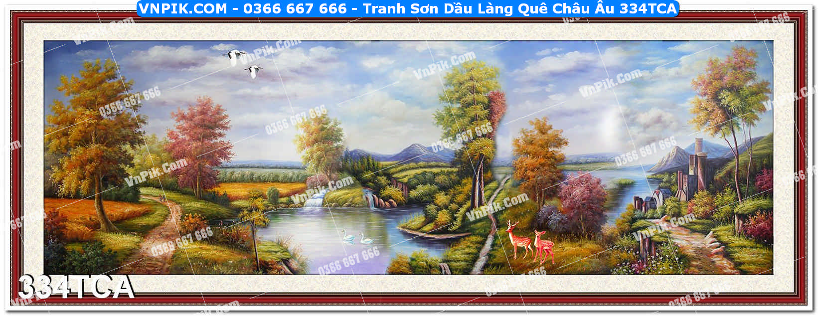Tranh Sơn Dầu Làng Quê Châu Âu (334TCA)