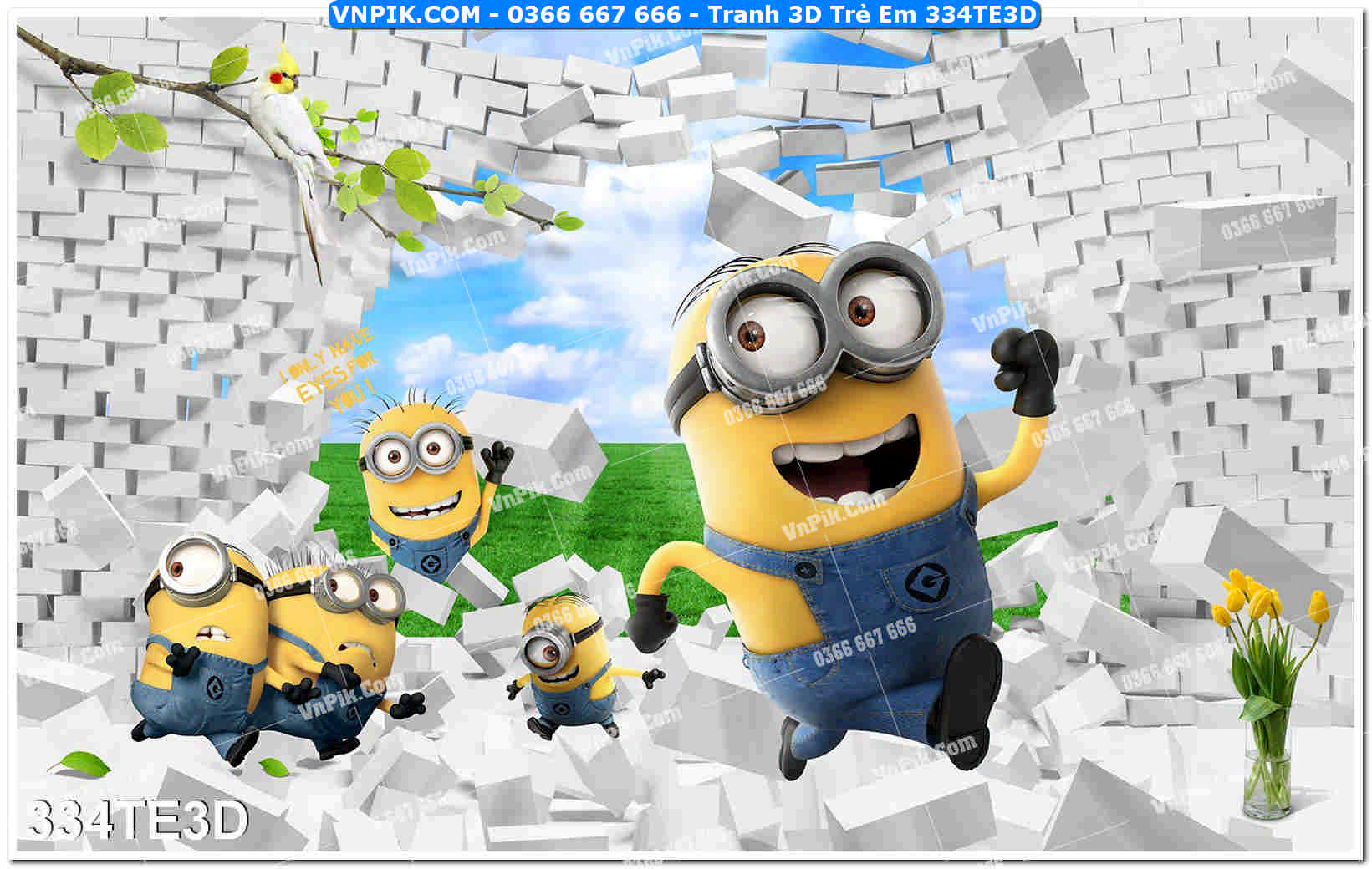 Tranh 3D Trẻ Em 334TE3D