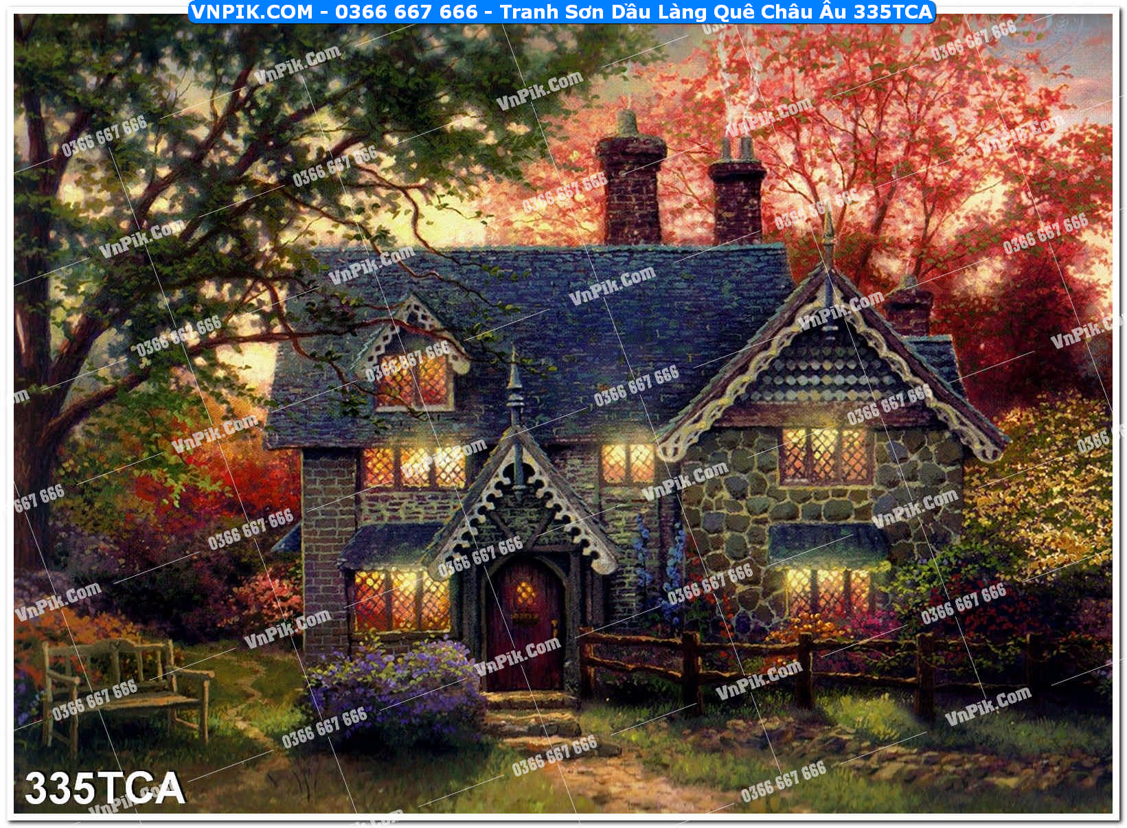 Tranh Sơn Dầu Làng Quê Châu Âu (335TCA)