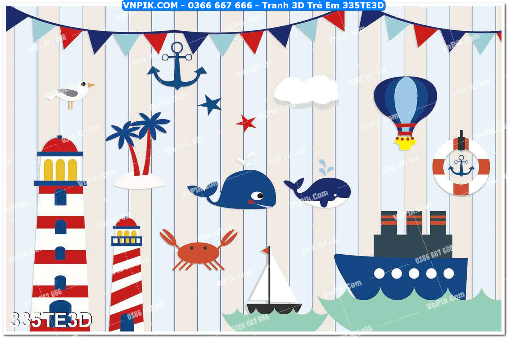 Tranh 3D Trẻ Em 335TE3D