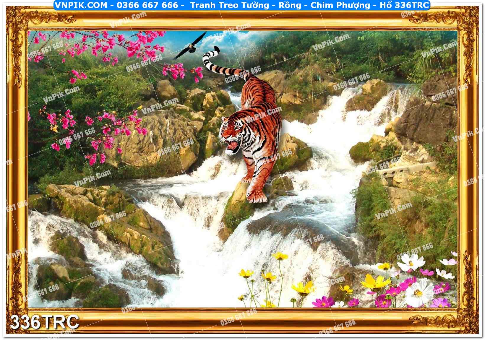 Tranh Treo Tường – Rồng – Chim Phượng – Hổ 336TRC