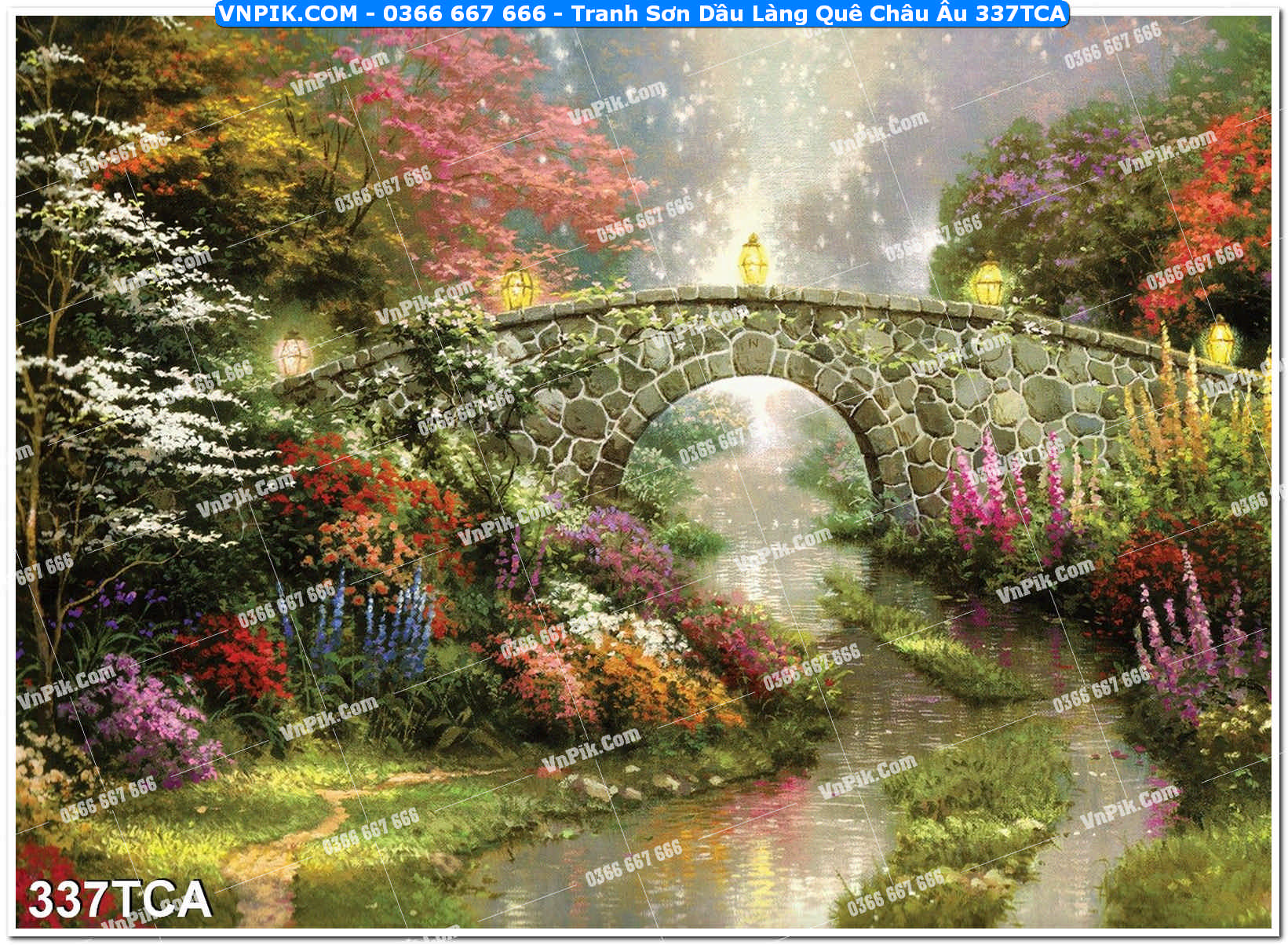 Tranh Sơn Dầu Làng Quê Châu Âu (337TCA)