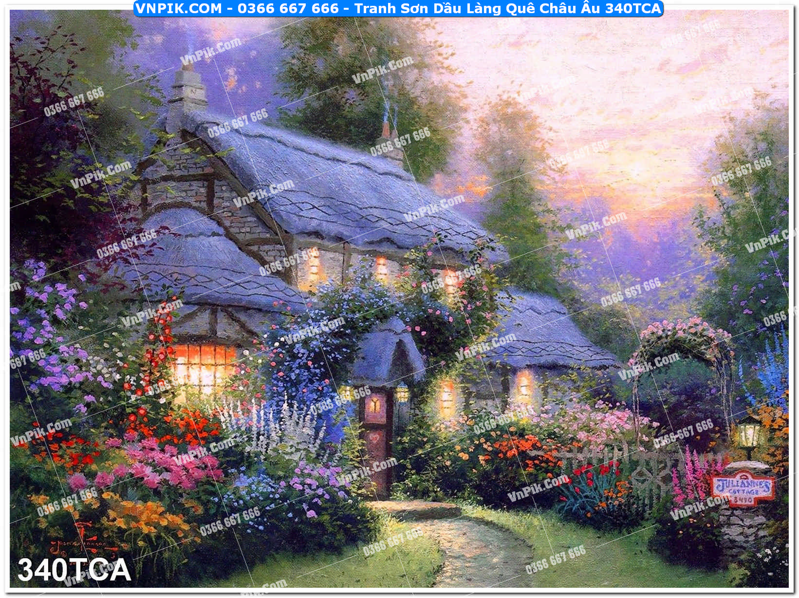 Tranh Sơn Dầu Làng Quê Châu Âu (340TCA)