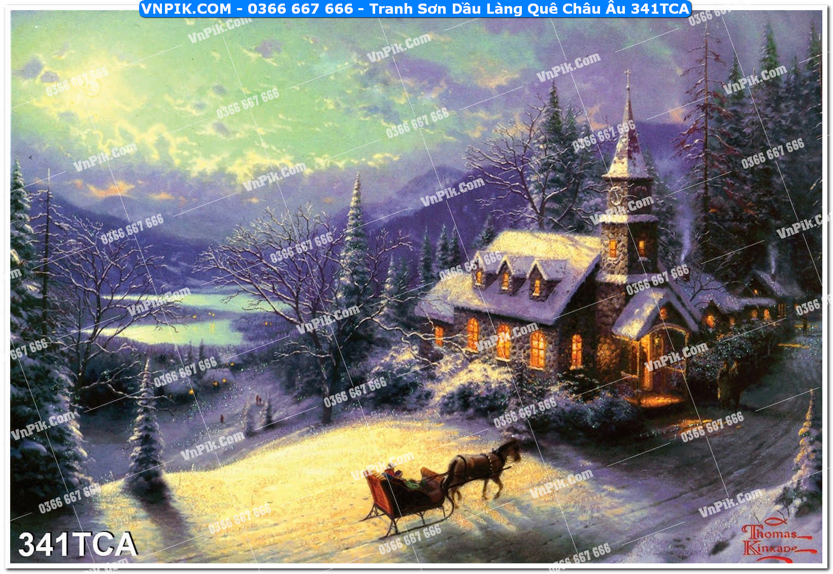 Tranh Sơn Dầu Làng Quê Châu Âu (341TCA)