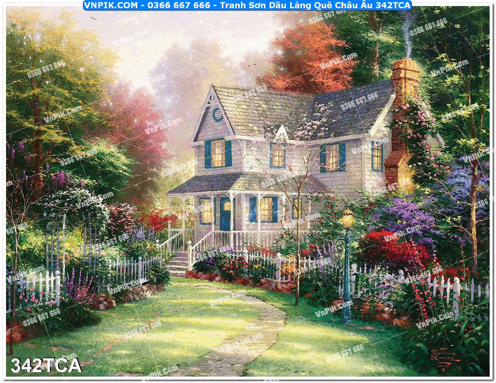 Tranh Sơn Dầu Làng Quê Châu Âu (342TCA)
