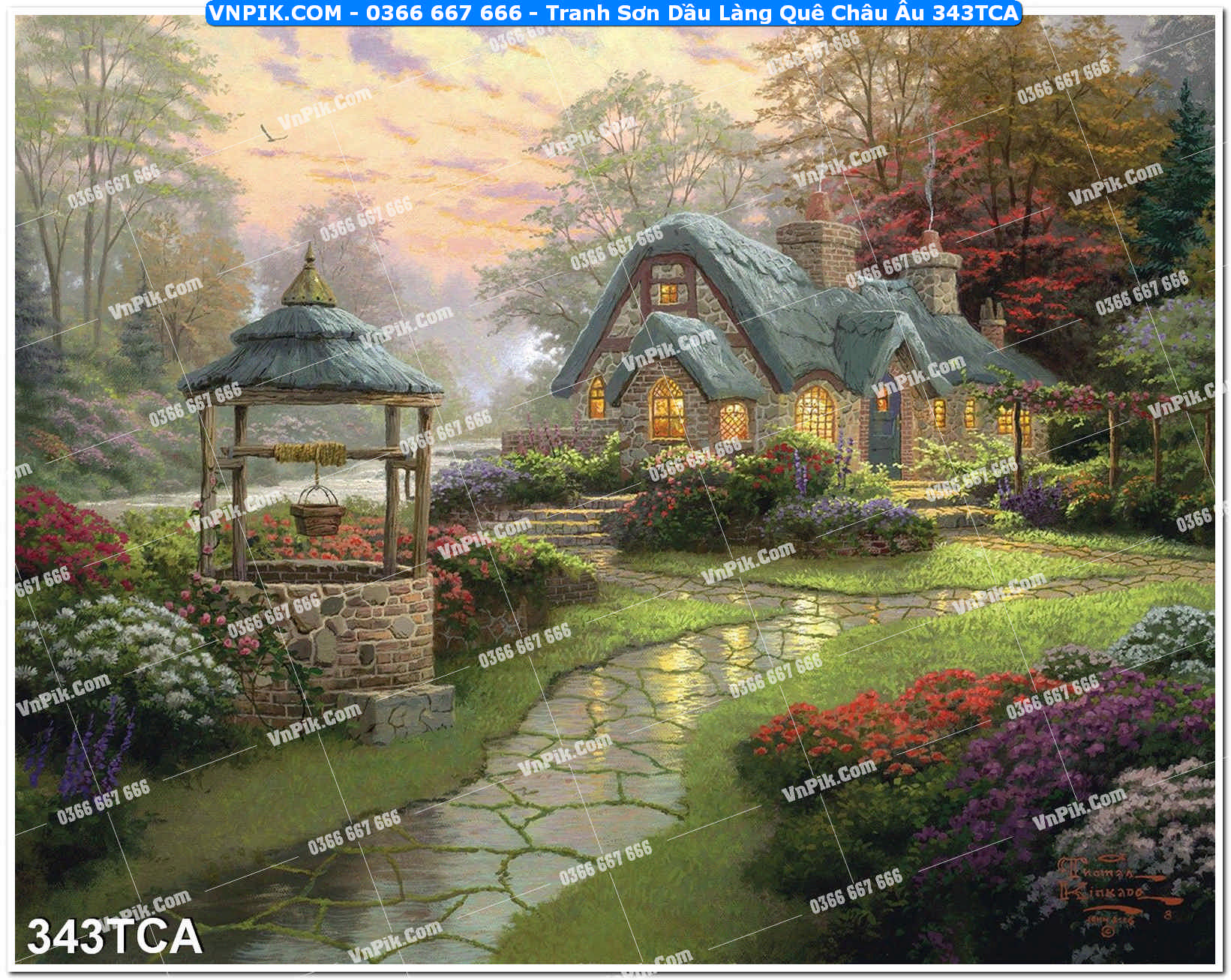 Tranh Sơn Dầu Làng Quê Châu Âu (343TCA)