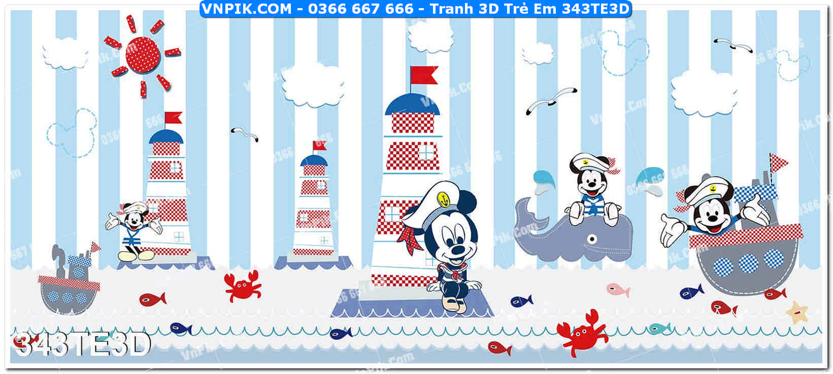 Tranh 3D Trẻ Em 343TE3D