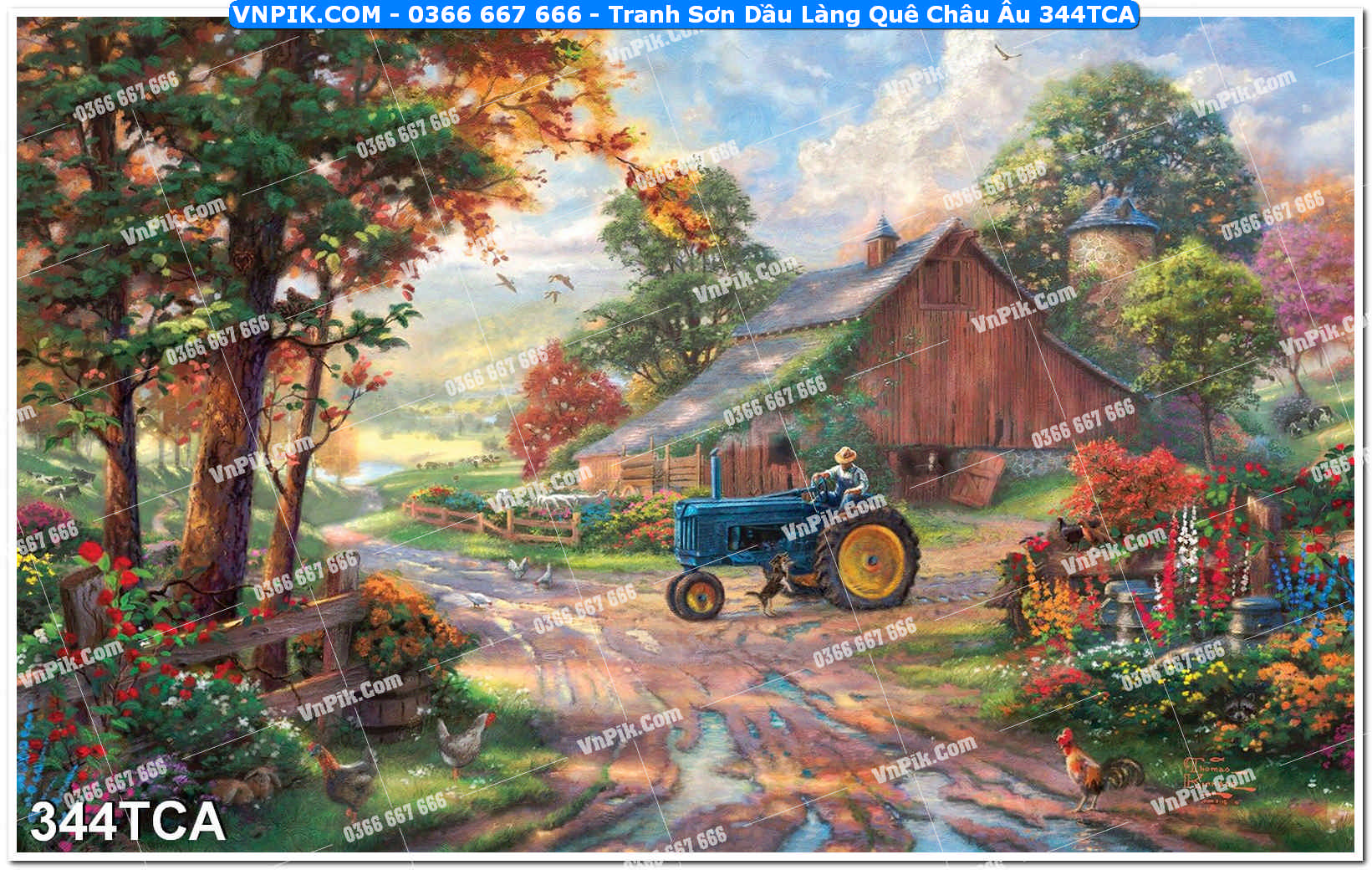 Tranh Sơn Dầu Làng Quê Châu Âu (344TCA)