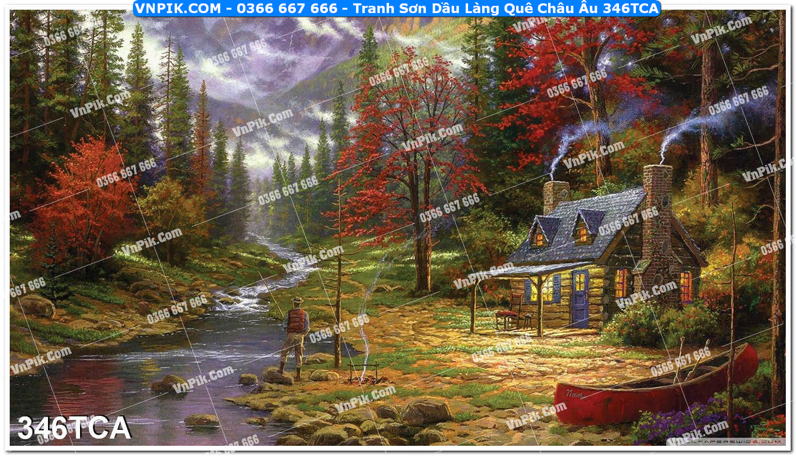 Tranh Sơn Dầu Làng Quê Châu Âu (346TCA)