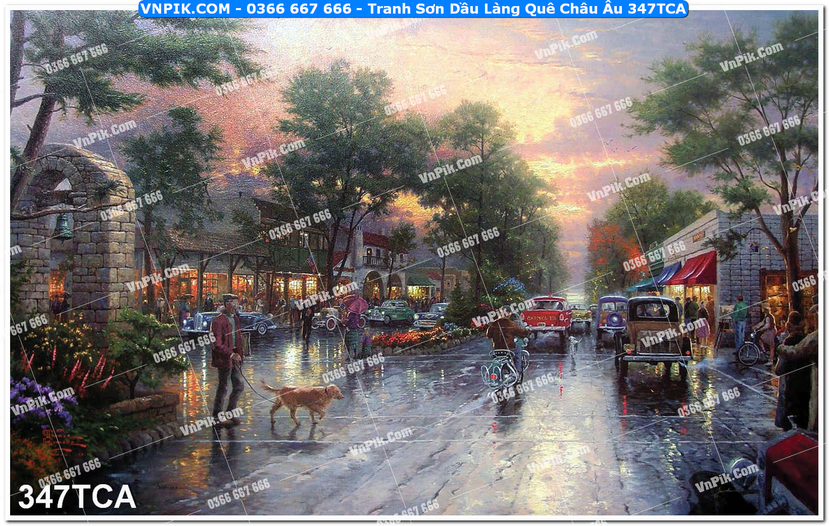 Tranh Sơn Dầu Làng Quê Châu Âu (347TCA)