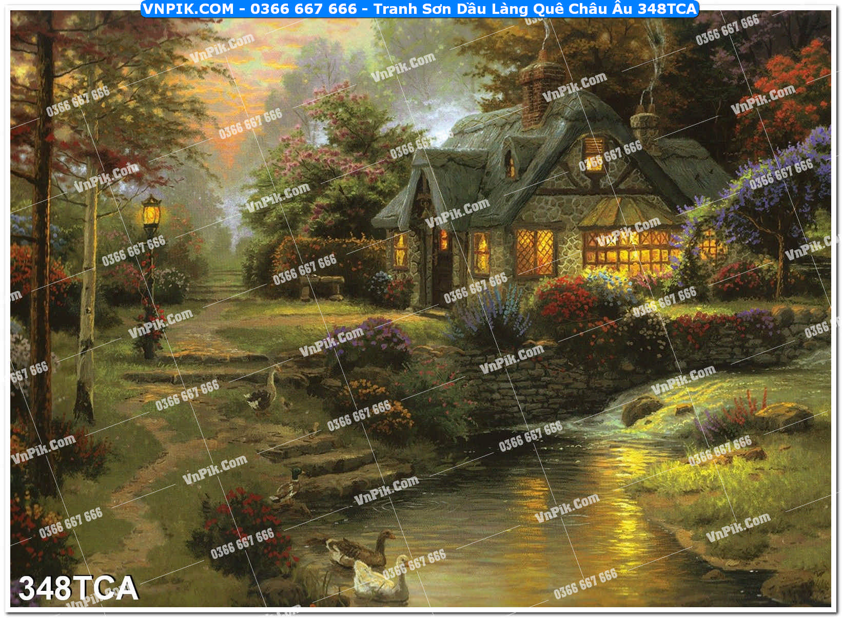 Tranh Sơn Dầu Làng Quê Châu Âu (348TCA)