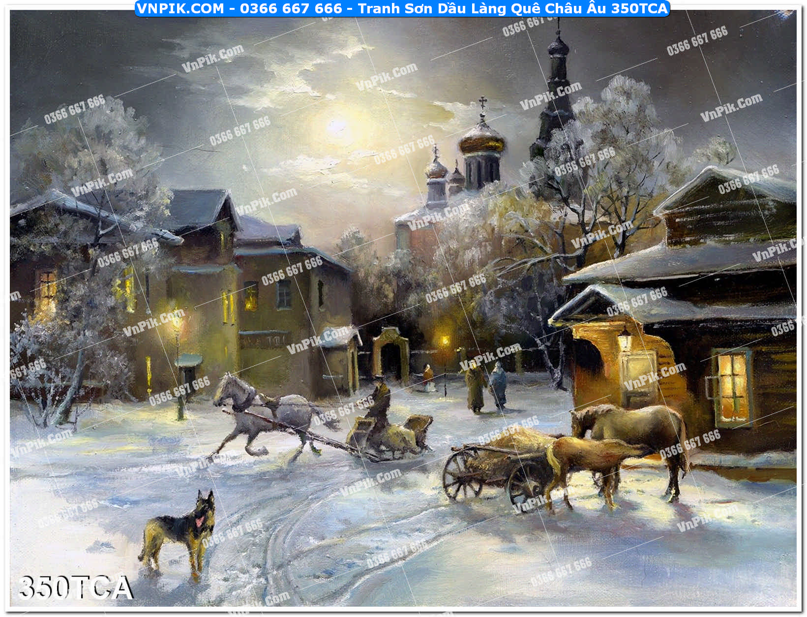 Tranh Sơn Dầu Làng Quê Châu Âu (350TCA)