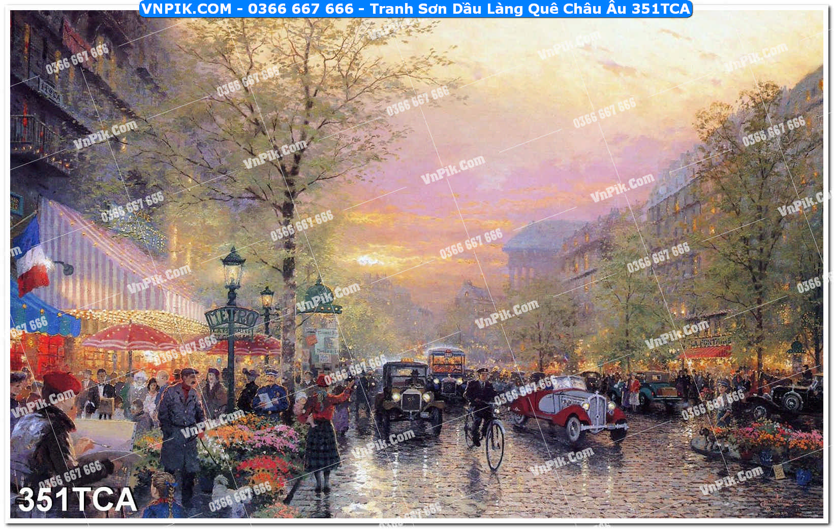 Tranh Sơn Dầu Làng Quê Châu Âu (351TCA)