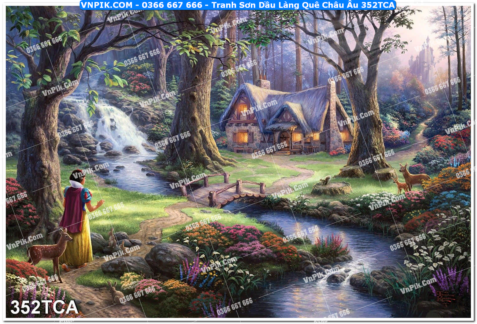 Tranh Sơn Dầu Làng Quê Châu Âu (352TCA)