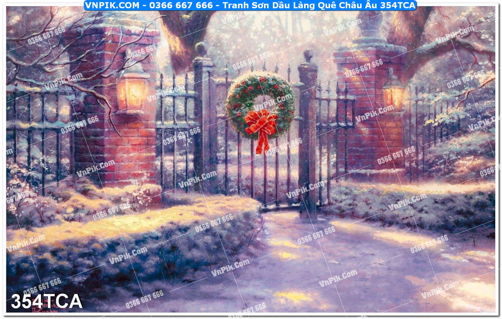 Tranh Sơn Dầu Làng Quê Châu Âu (354TCA)