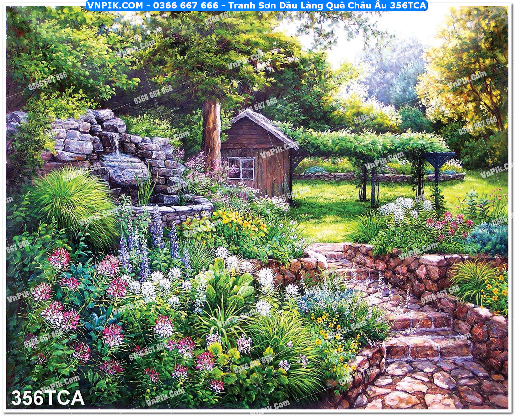 Tranh Sơn Dầu Làng Quê Châu Âu (356TCA)