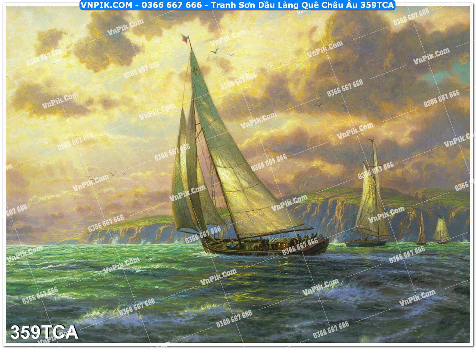 Tranh Sơn Dầu Làng Quê Châu Âu (359TCA)