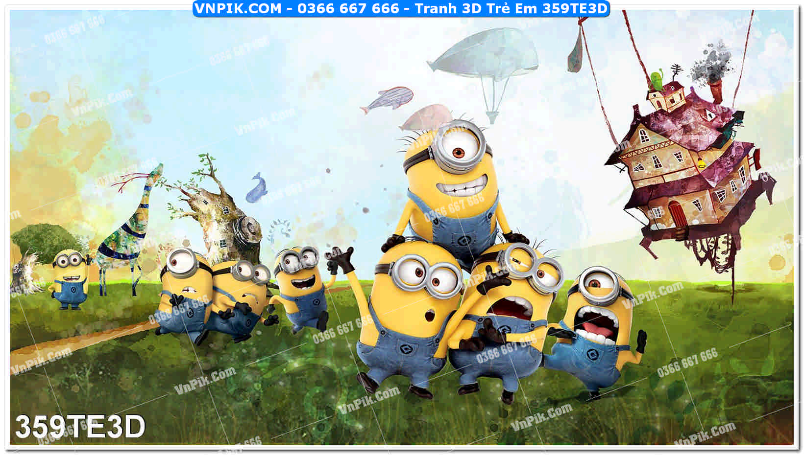 Tranh 3D Trẻ Em 359TE3D