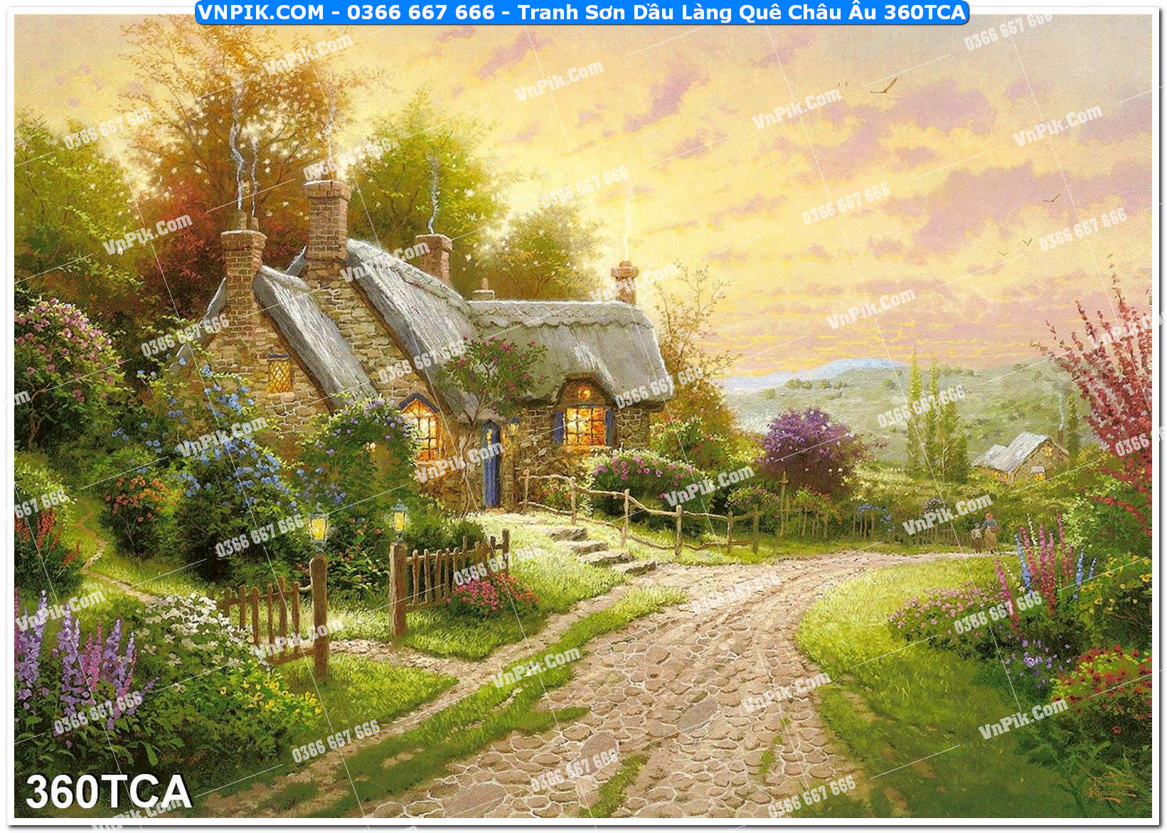 Tranh Sơn Dầu Làng Quê Châu Âu (360TCA)