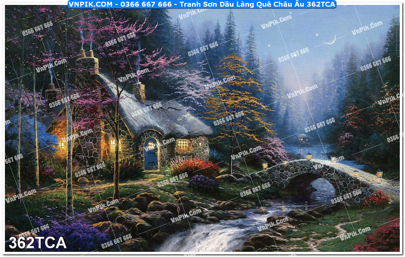 Tranh Sơn Dầu Làng Quê Châu Âu (362TCA)