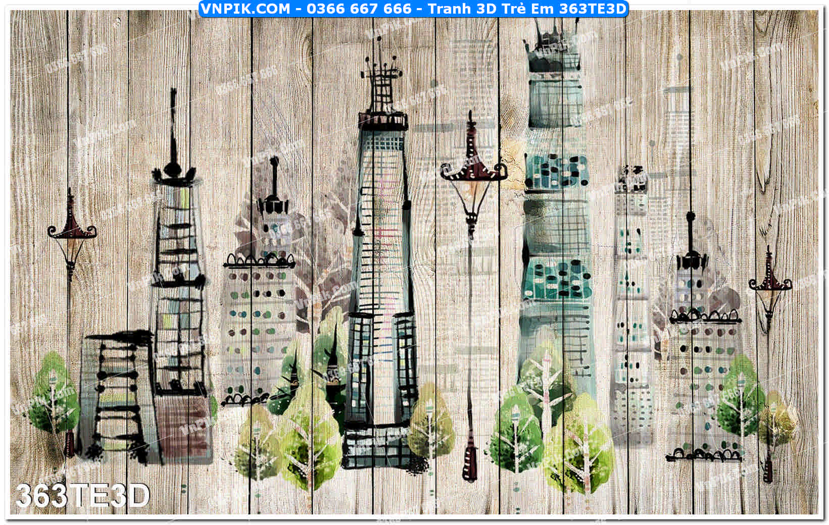 Tranh 3D Trẻ Em 363TE3D