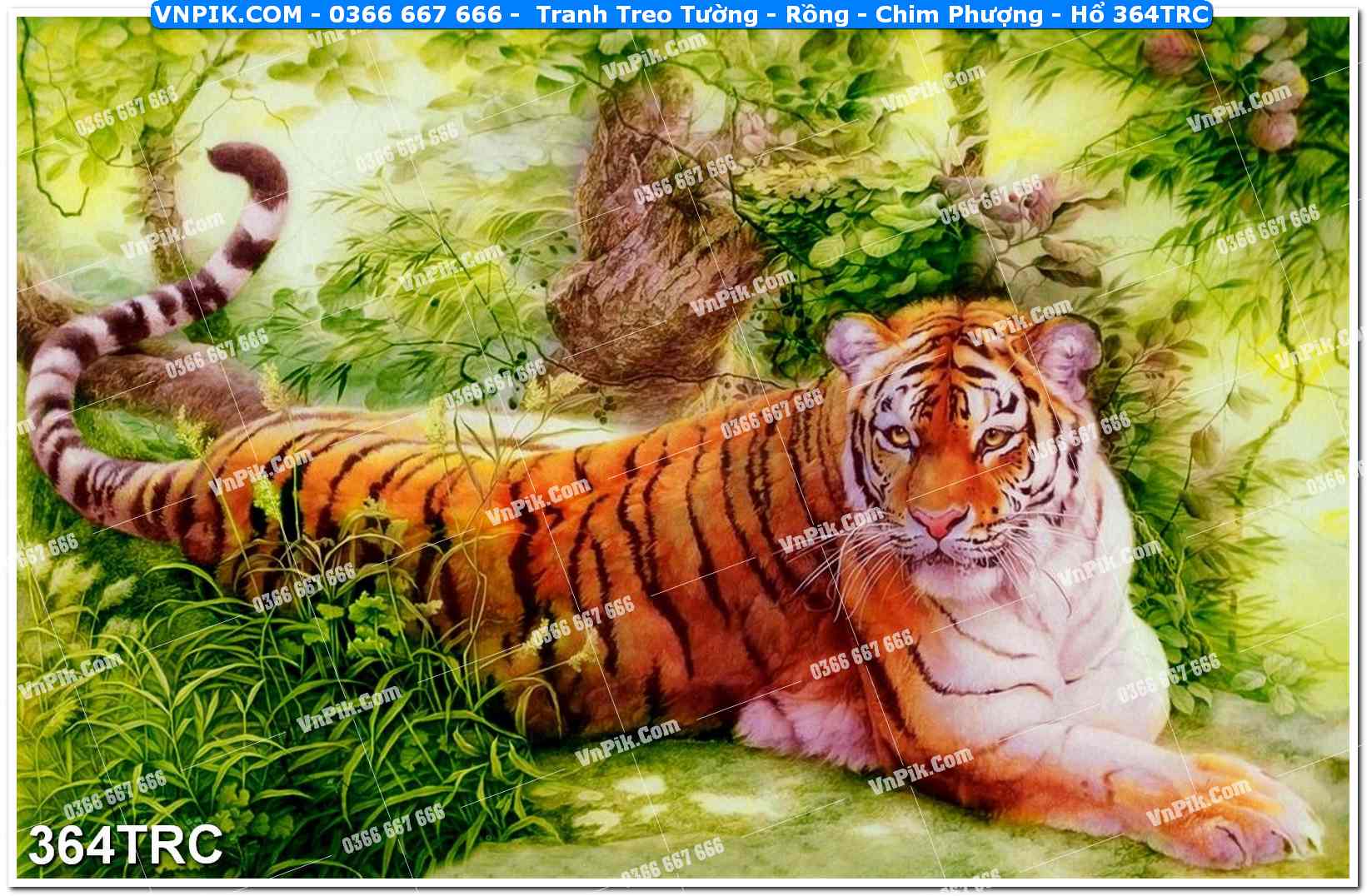 Tranh Treo Tường – Rồng – Chim Phượng – Hổ 364TRC