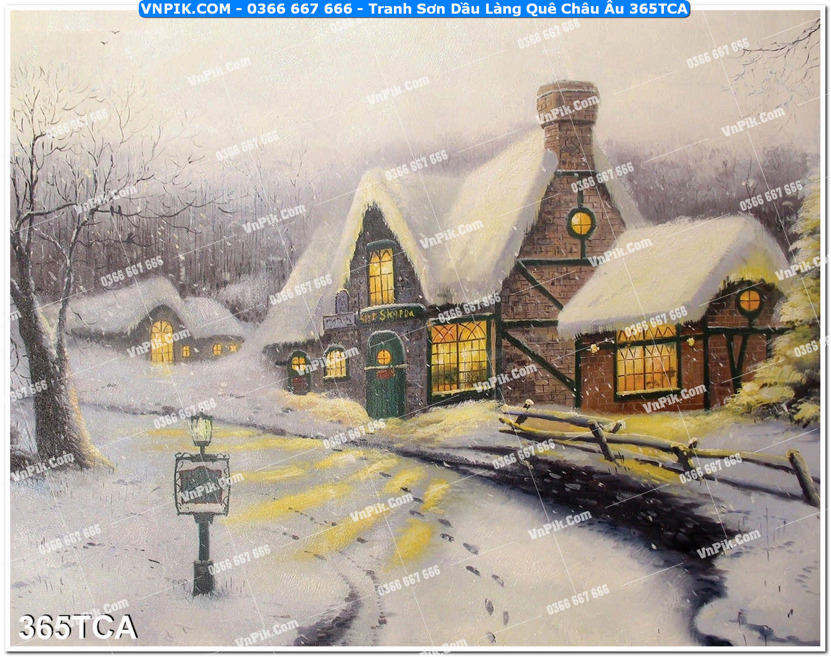 Tranh Sơn Dầu Làng Quê Châu Âu (365TCA)