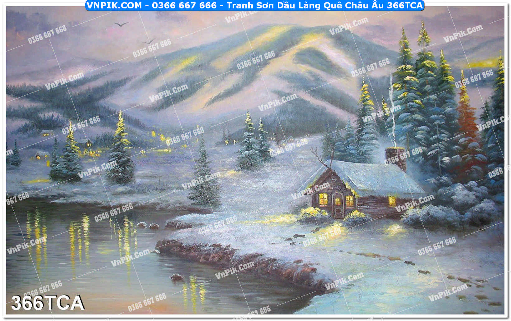 Tranh Sơn Dầu Làng Quê Châu Âu (366TCA)