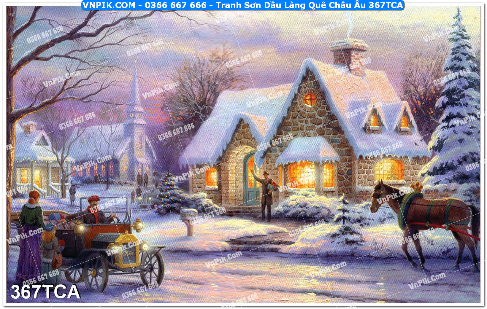 Tranh Sơn Dầu Làng Quê Châu Âu (367TCA)