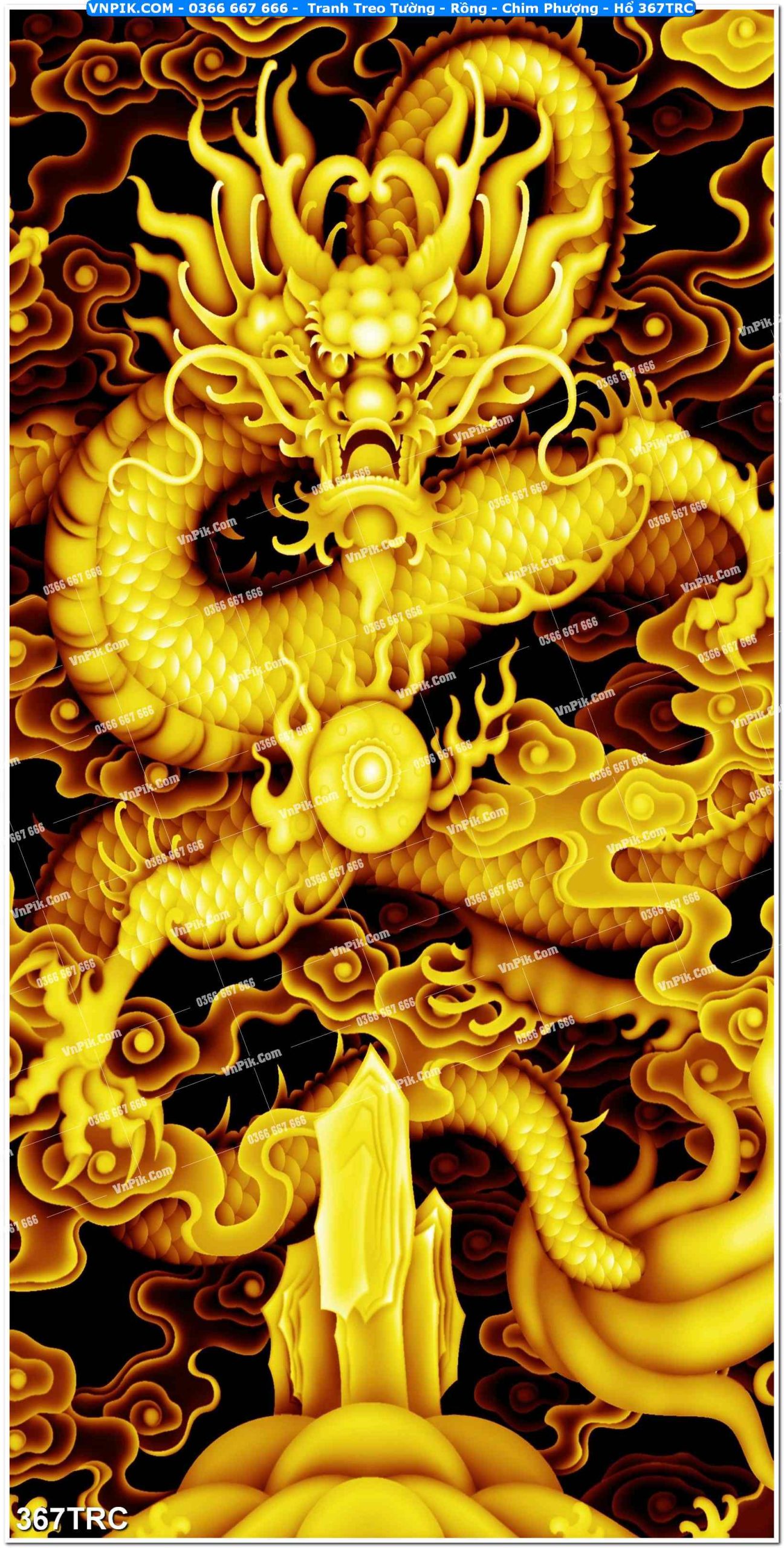 Tranh Treo Tường – Rồng – Chim Phượng – Hổ 367TRC