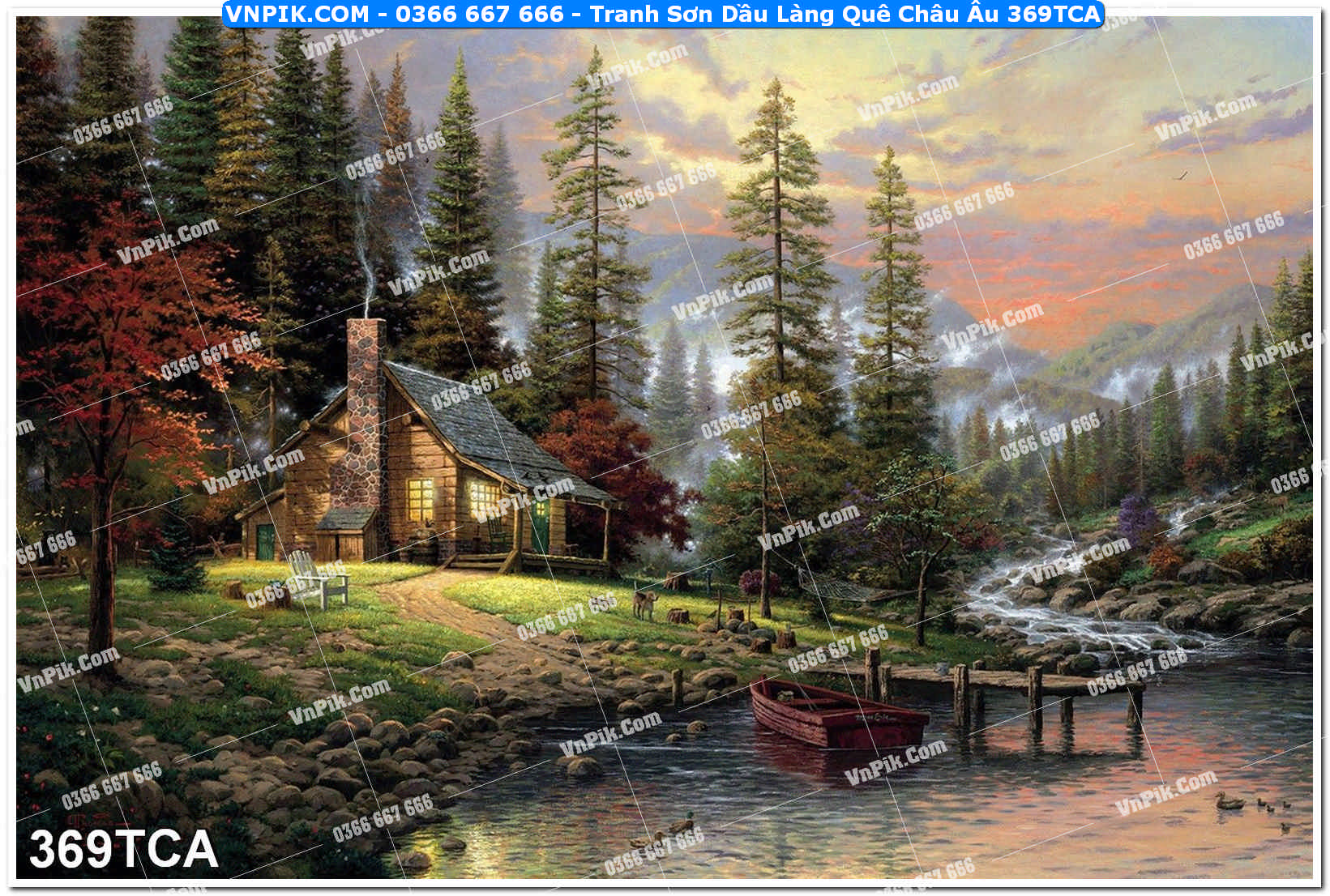 Tranh Sơn Dầu Làng Quê Châu Âu (369TCA)