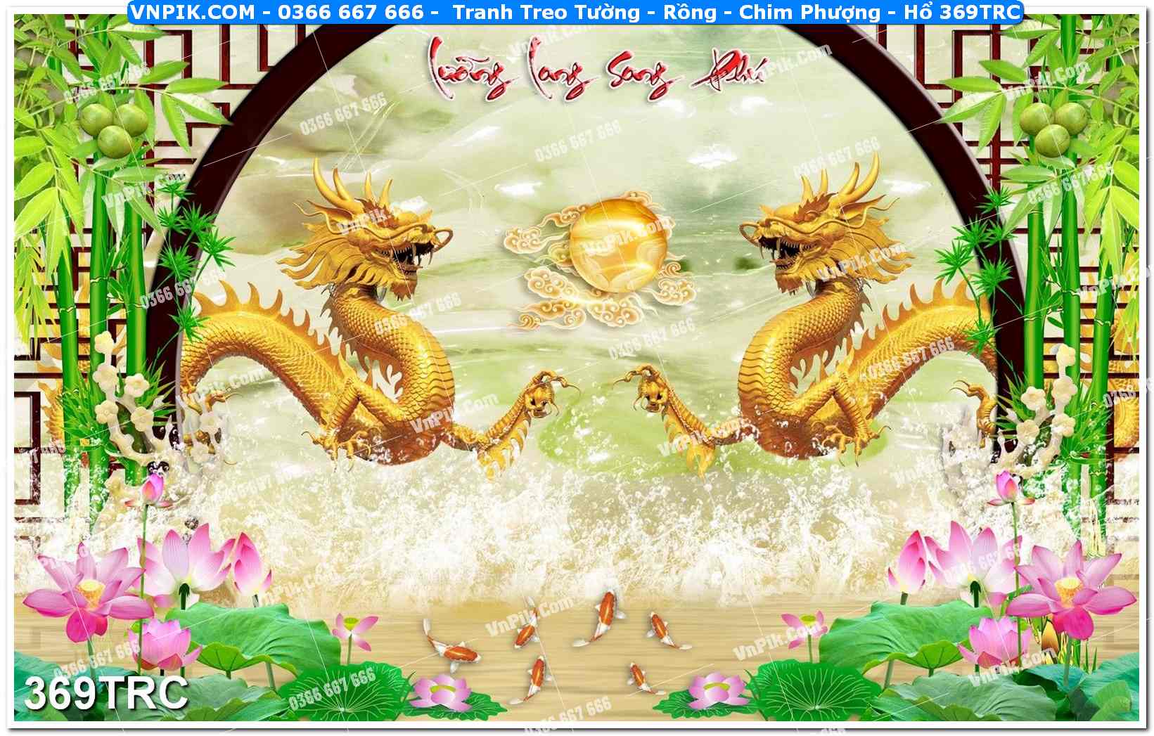 Tranh Treo Tường – Rồng – Chim Phượng – Hổ 369TRC