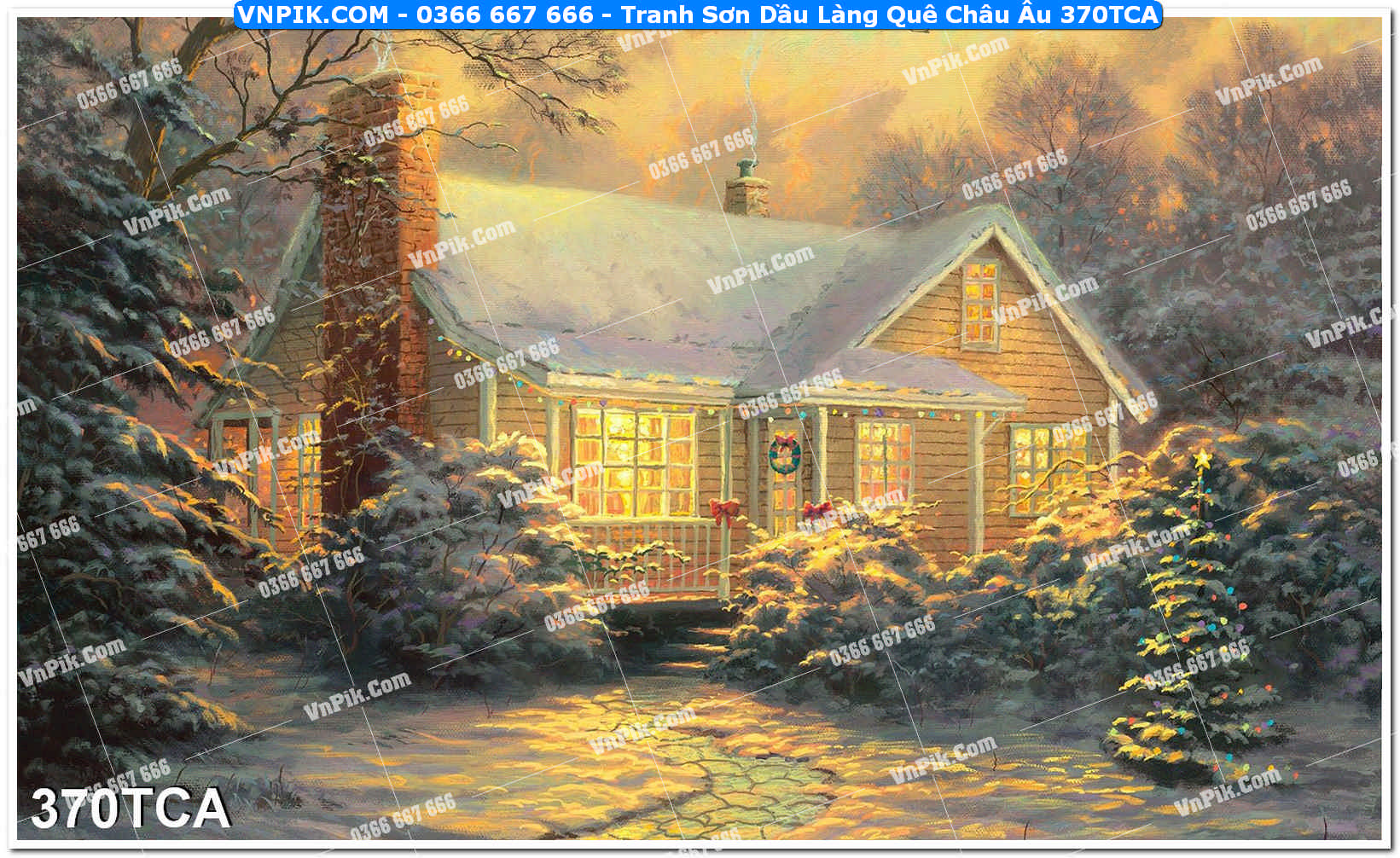 Tranh Sơn Dầu Làng Quê Châu Âu (370TCA)