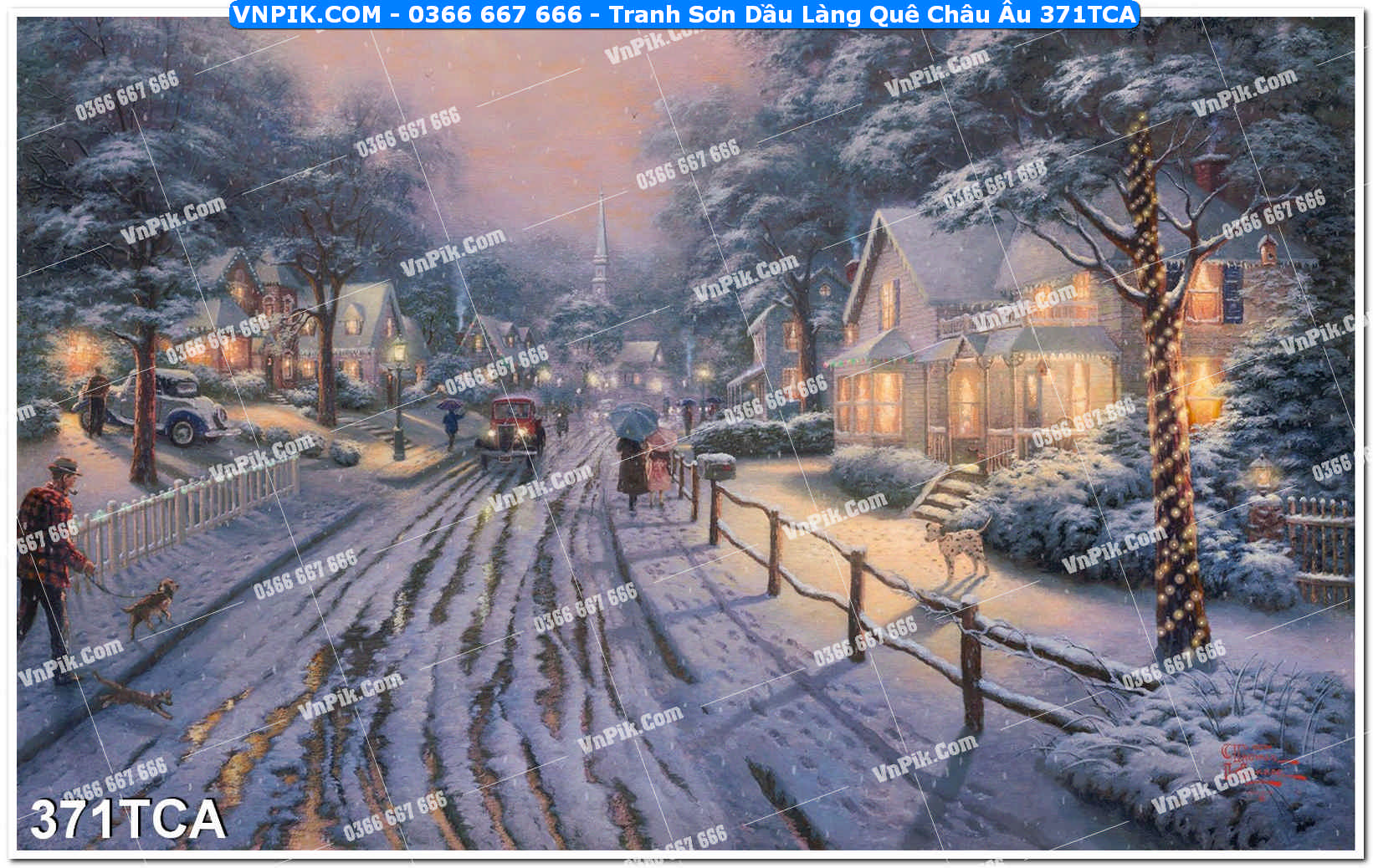 Tranh Sơn Dầu Làng Quê Châu Âu (371TCA)