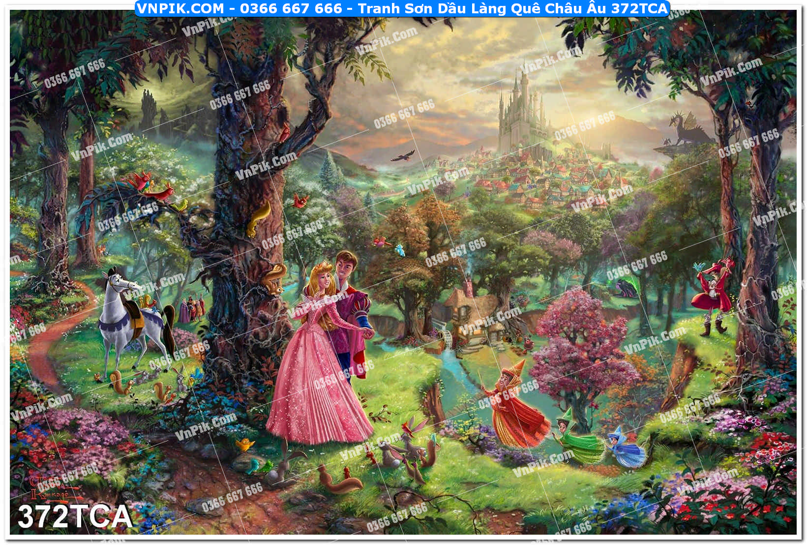 Tranh Sơn Dầu Làng Quê Châu Âu (372TCA)