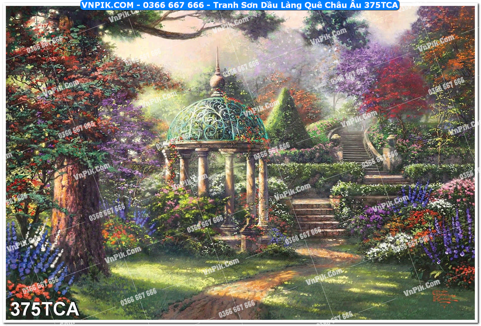 Tranh Sơn Dầu Làng Quê Châu Âu (375TCA)