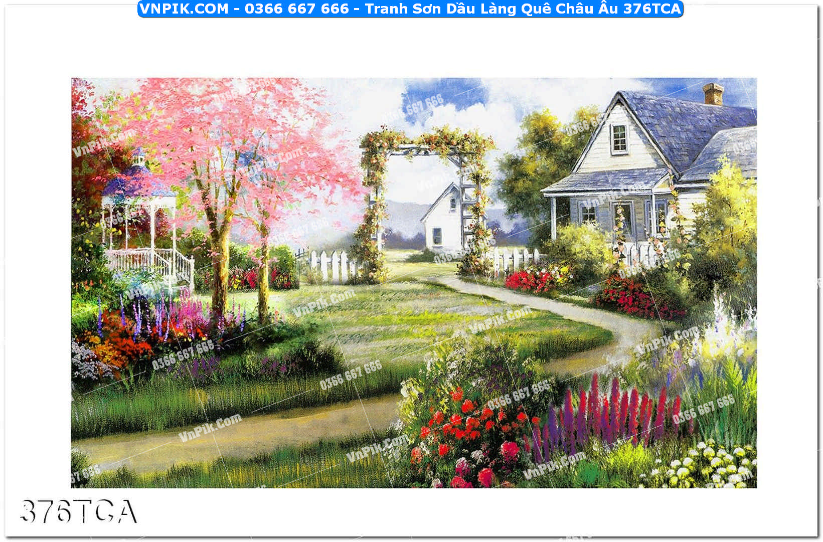 Tranh Sơn Dầu Làng Quê Châu Âu (376TCA)