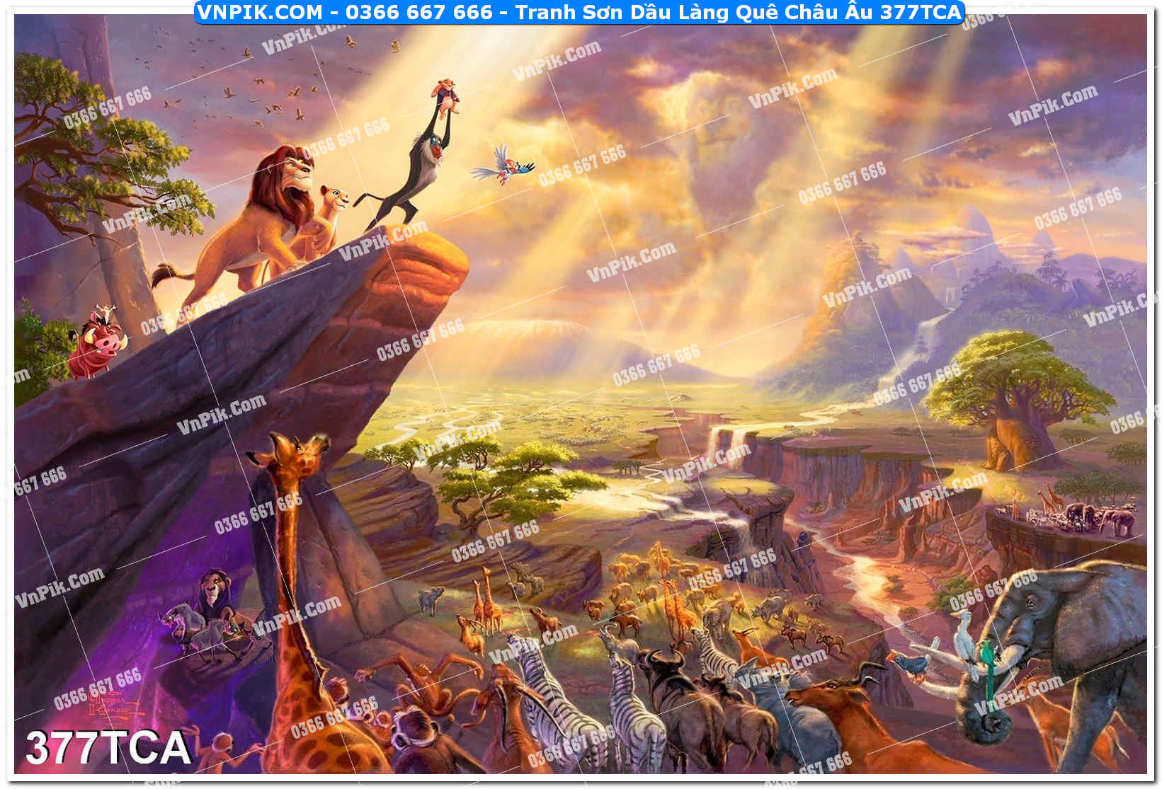 Tranh Sơn Dầu Làng Quê Châu Âu (377TCA)