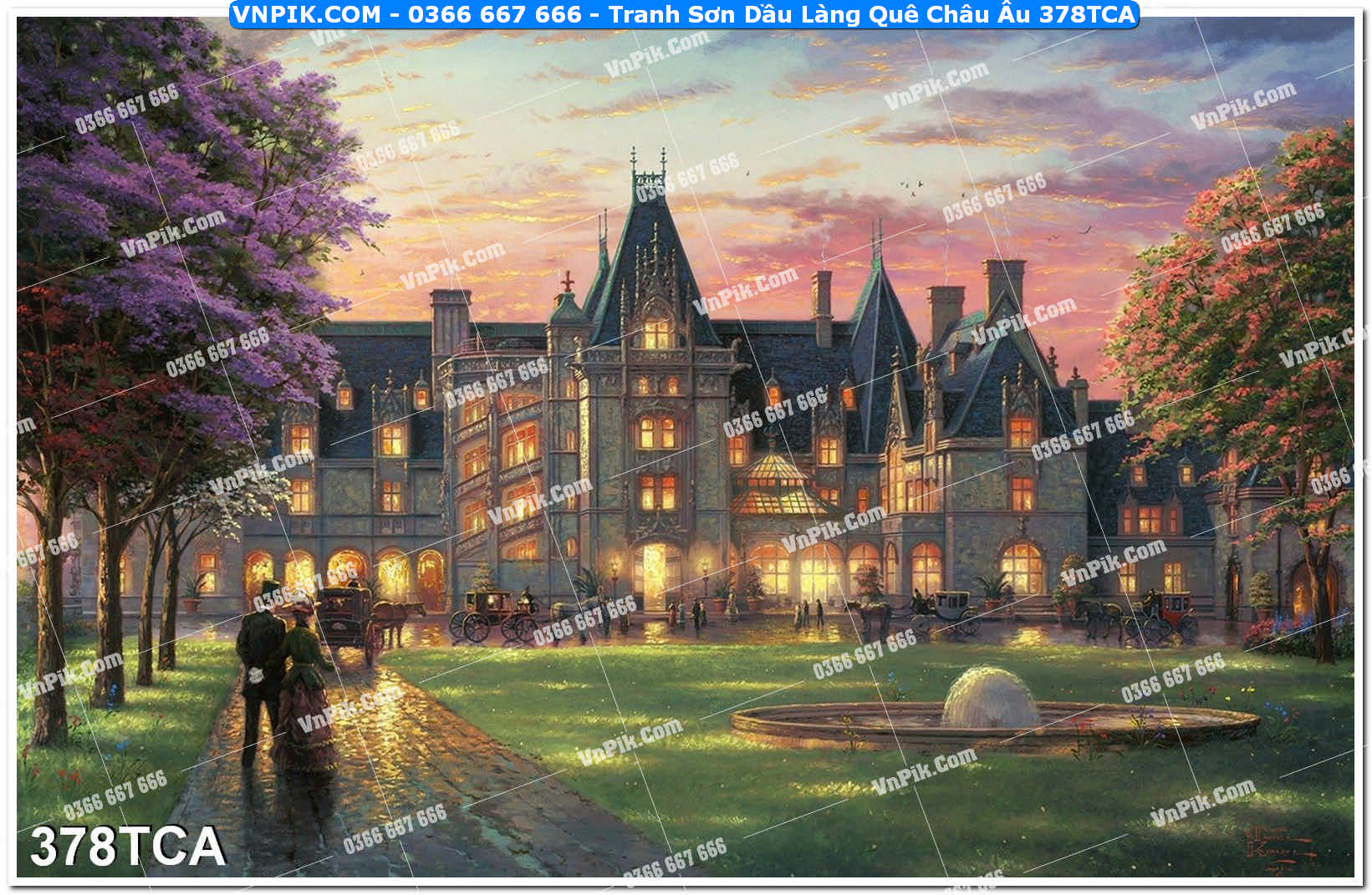 Tranh Sơn Dầu Làng Quê Châu Âu (378TCA)