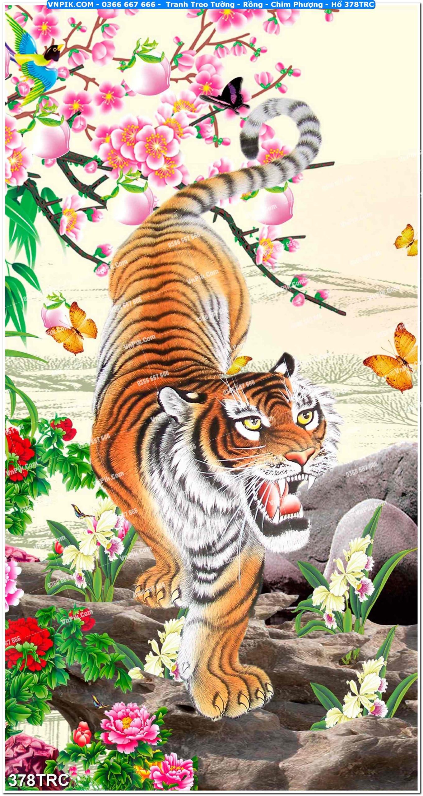 Tranh Treo Tường – Rồng – Chim Phượng – Hổ 378TRC