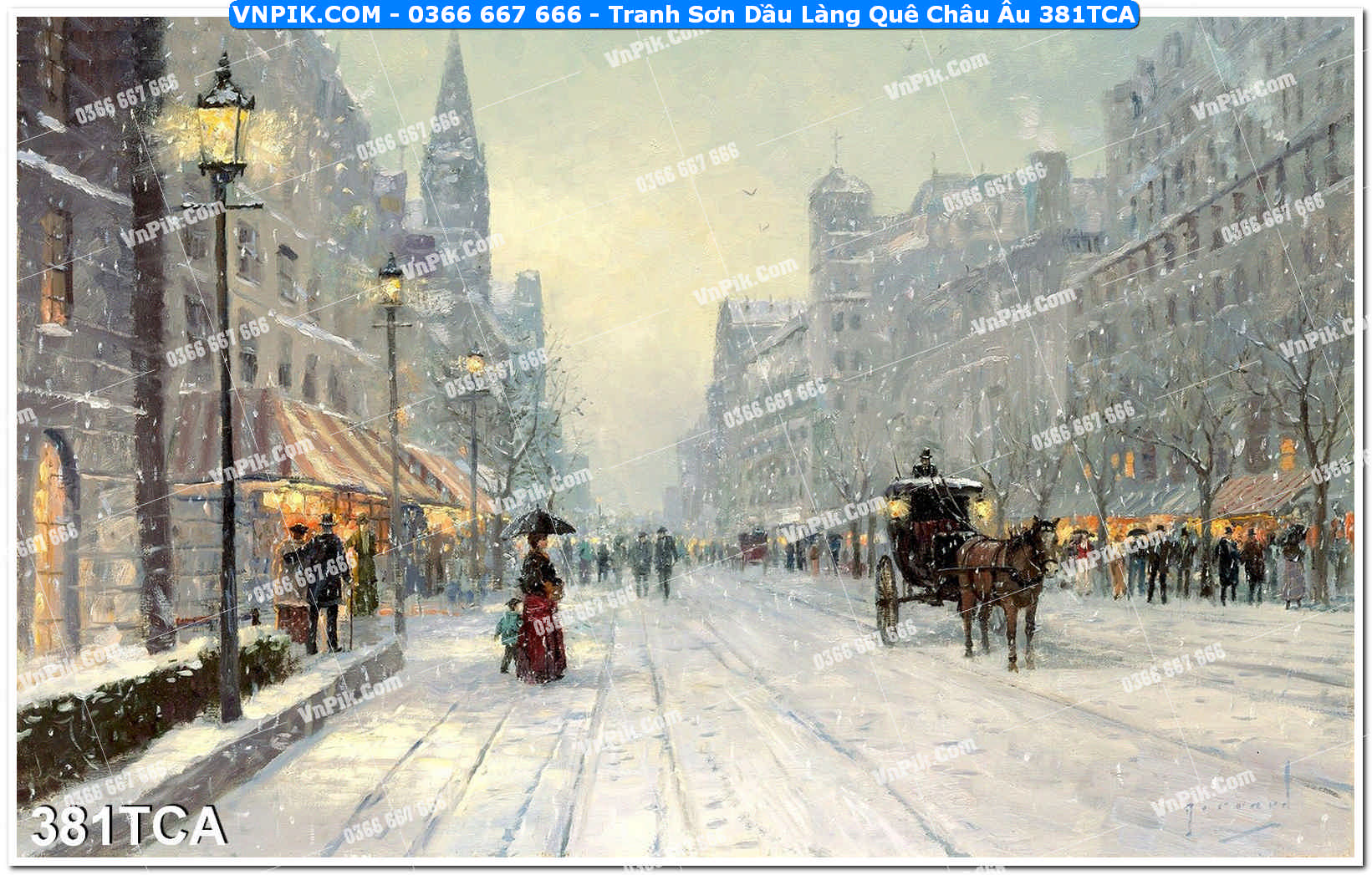 Tranh Sơn Dầu Làng Quê Châu Âu (381TCA)