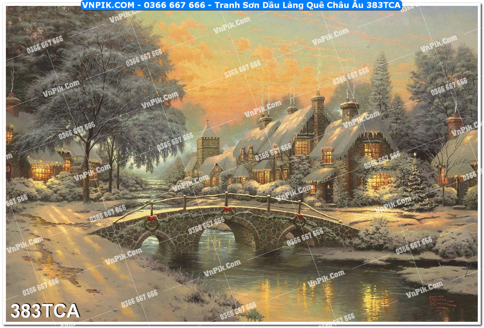 Tranh Sơn Dầu Làng Quê Châu Âu (383TCA)