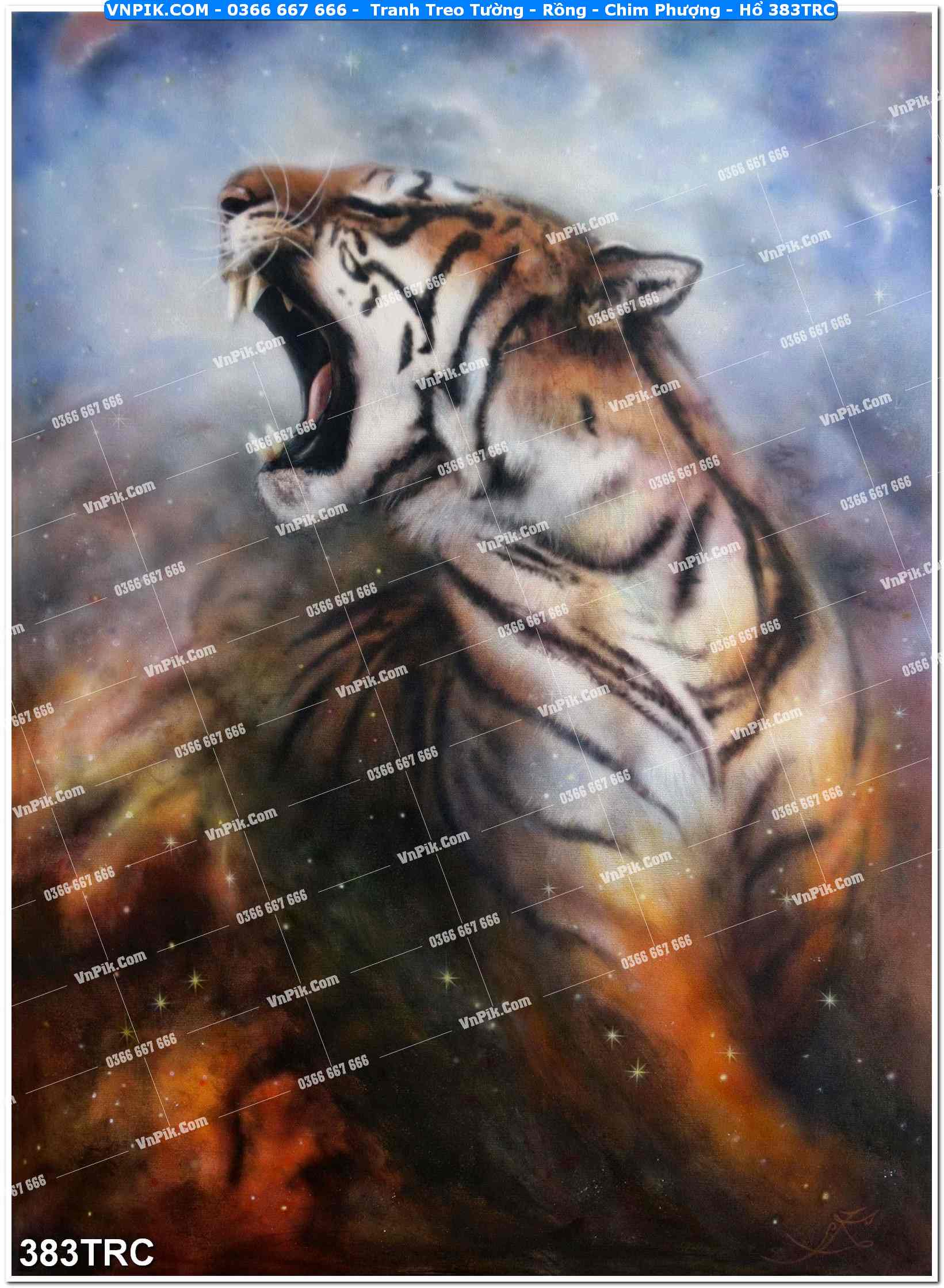 Tranh Treo Tường – Rồng – Chim Phượng – Hổ 383TRC