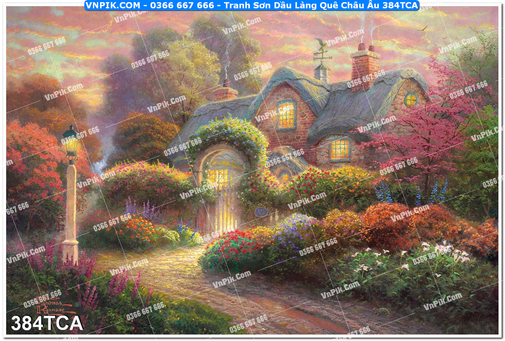 Tranh Sơn Dầu Làng Quê Châu Âu (384TCA)