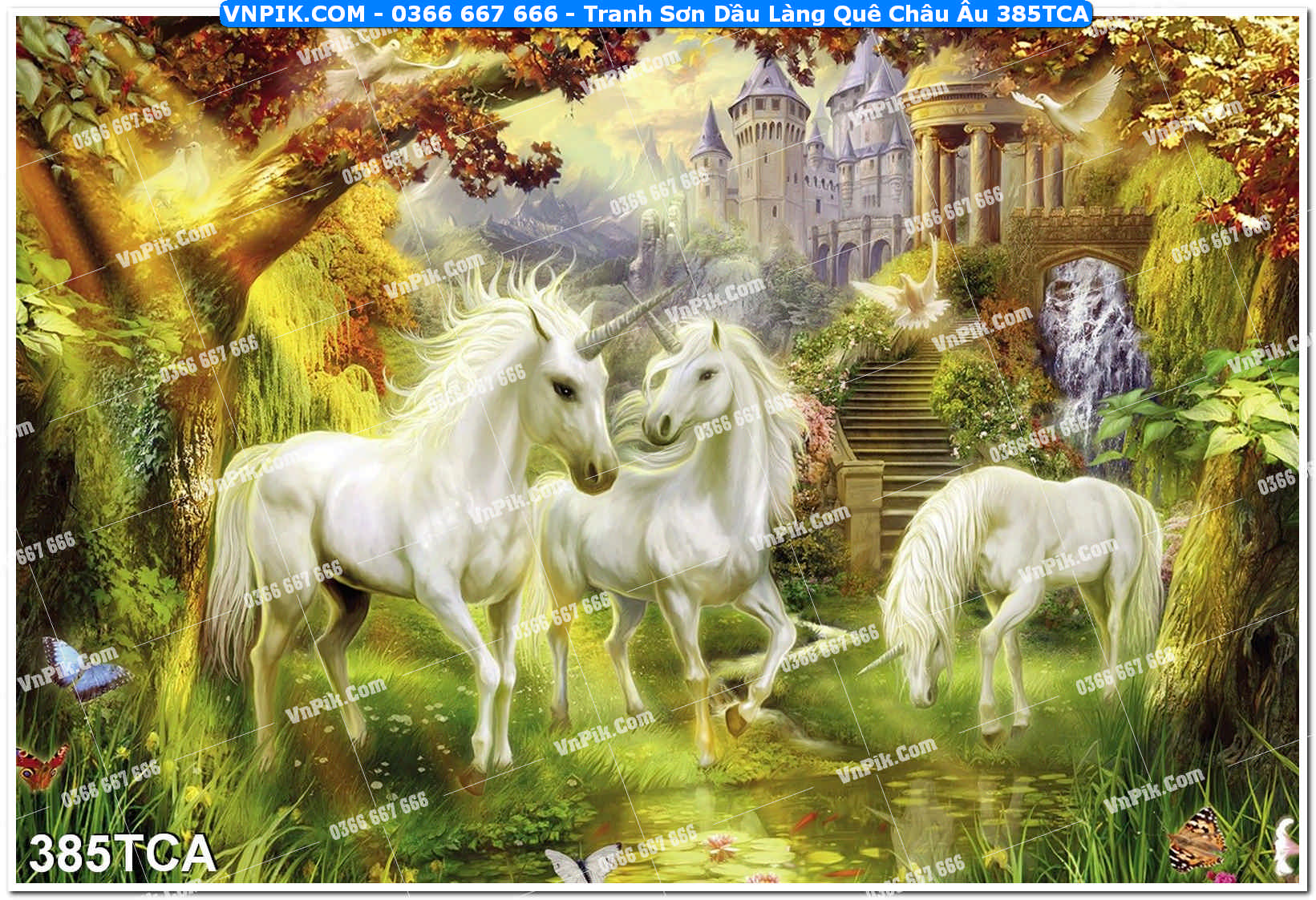 Tranh Sơn Dầu Làng Quê Châu Âu (385TCA)