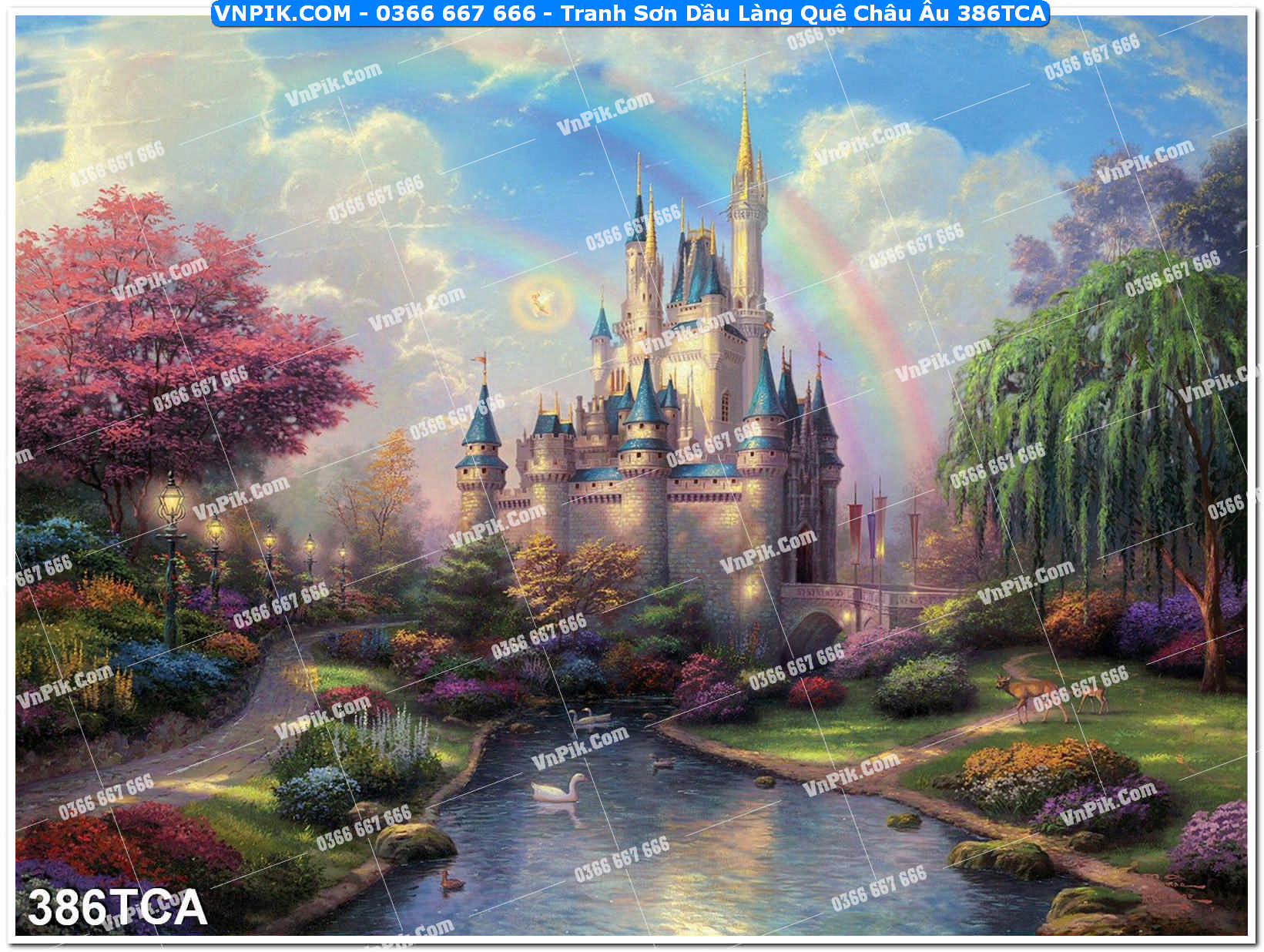 Tranh Sơn Dầu Làng Quê Châu Âu (386TCA)