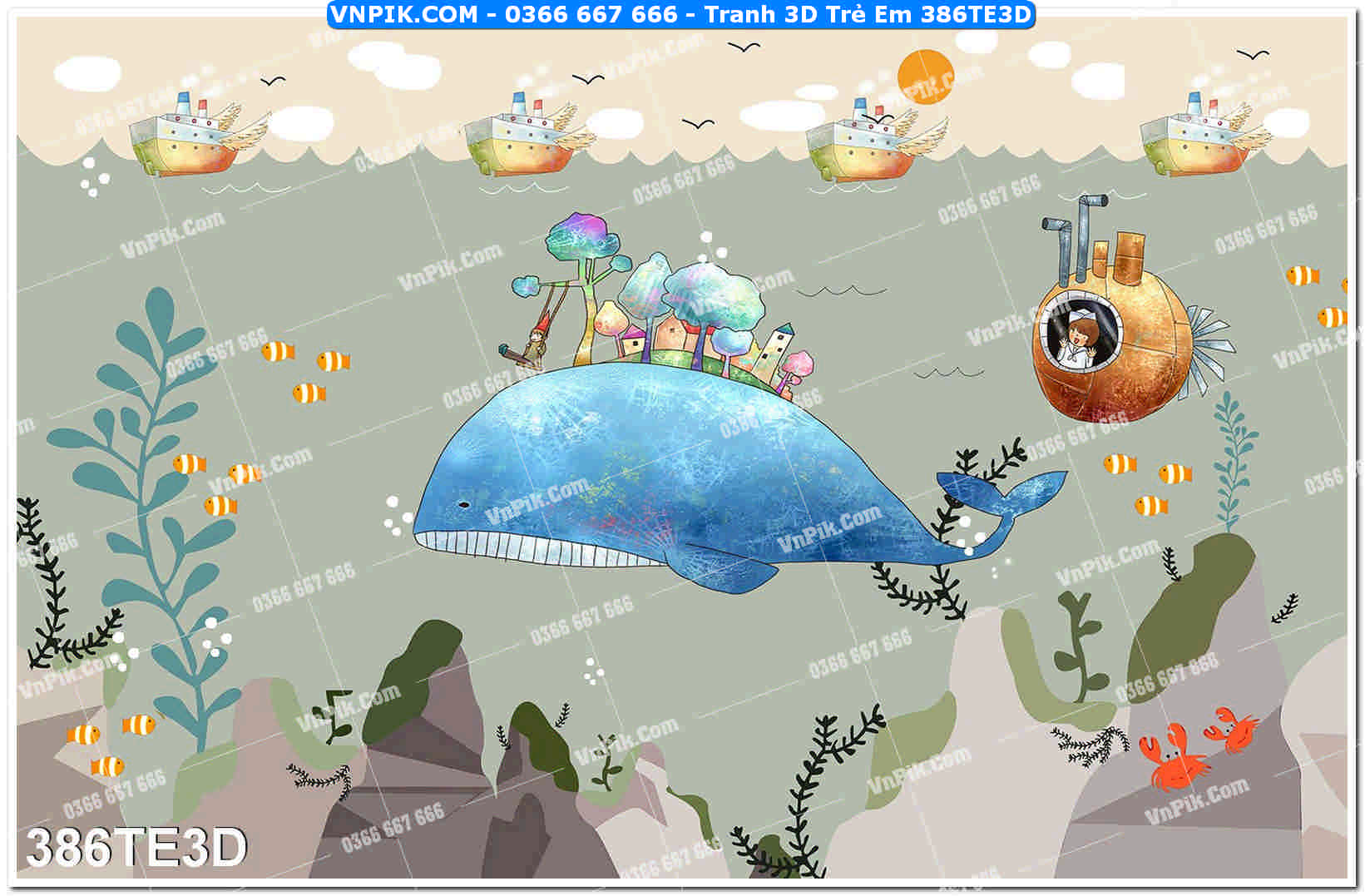 Tranh 3D Trẻ Em 386TE3D