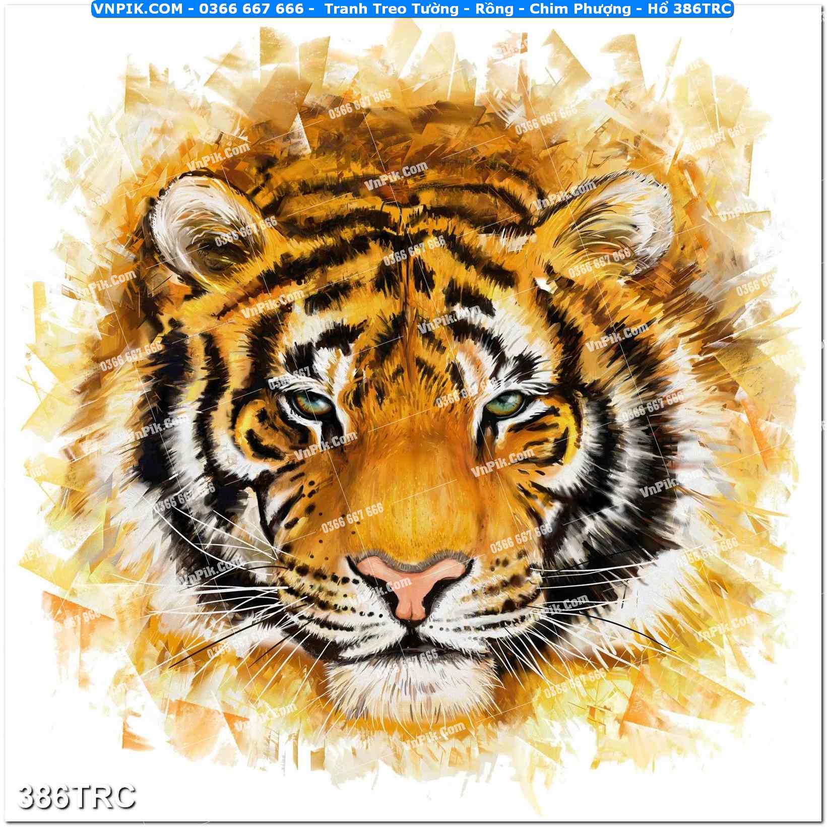 Tranh Treo Tường – Rồng – Chim Phượng – Hổ 386TRC